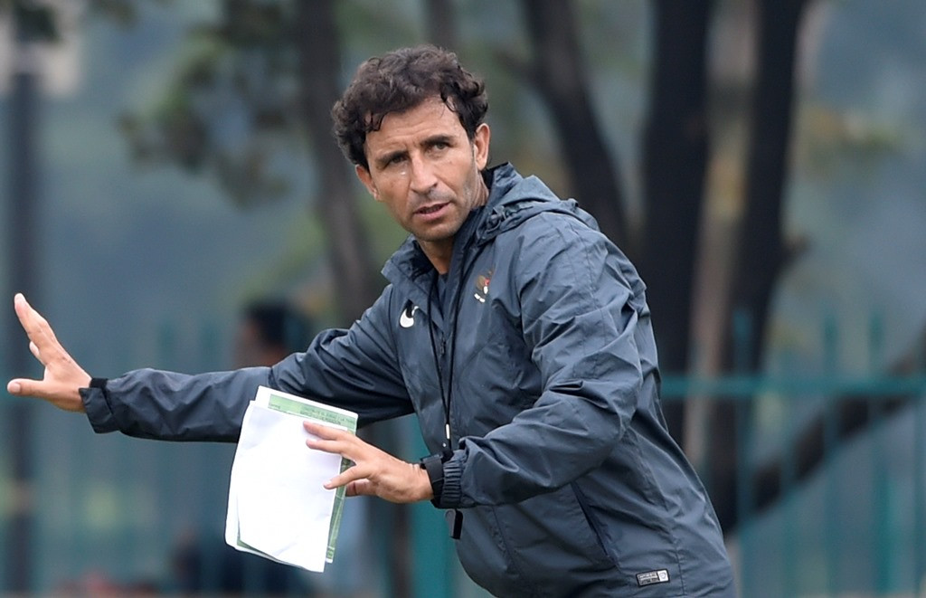 Luis Milla. (Foto: Antara/Desca Lidya)  