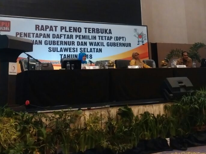 KPU Tetapkan DPT Pilgub Sulsel, Makassar Terbanyak