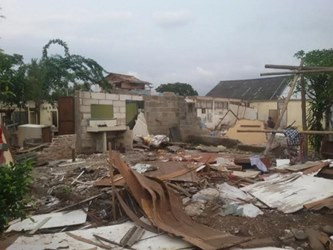 7 Rumah di Lahan TNI AU Cikopo Dirobohkan