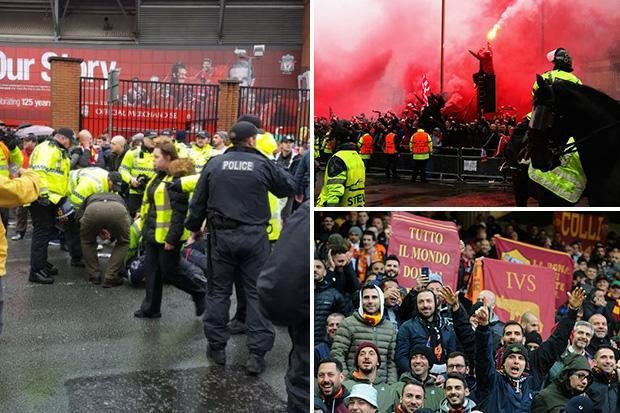 Suporter Roma Serang Pendukung Liverpool Pakai Gesper, Satu Orang Tua Terkapar