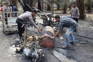 Korban Tewas Ledakan Sumur Minyak Jadi 22 Orang