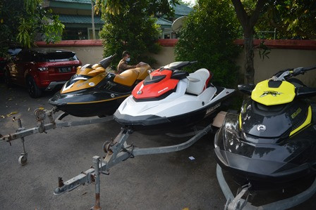 Jetski milik Bupati Mojokerto Mustofa Kamal. Antara/Umarul Faruq 