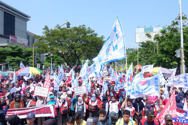 Upah Layak Masih Digaungkan di May Day 2018 di Semarang