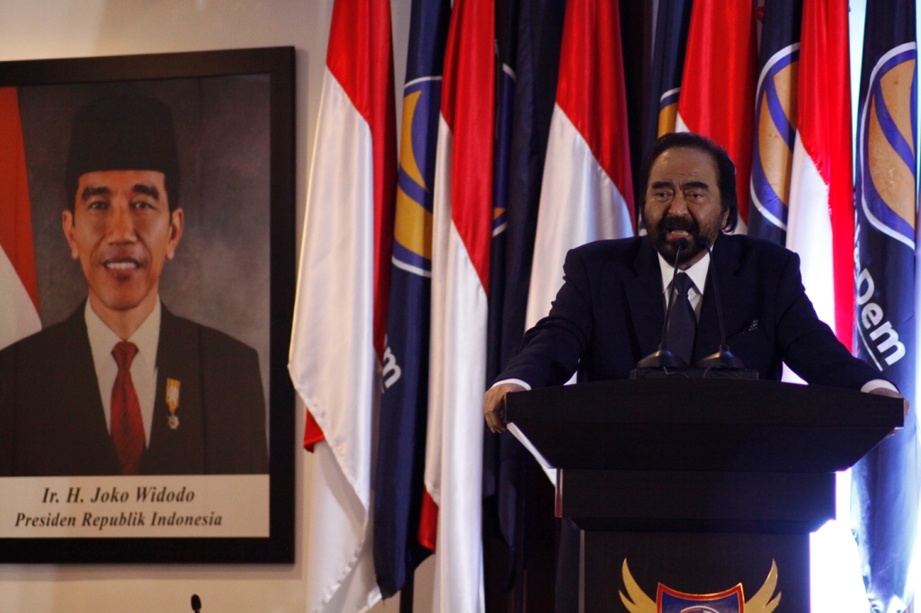 Ketua Umum Partai NasDem Surya Paloh. MI/Barry F.