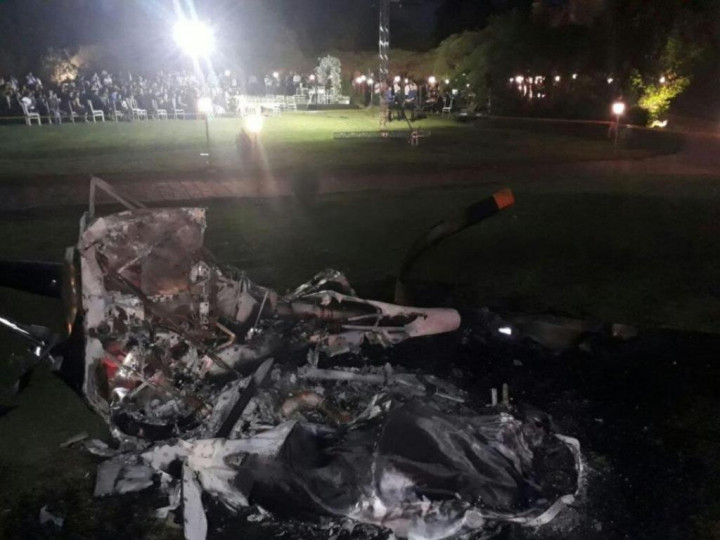 Helikopter Bawa Mempelai Jatuh di Hadapan Tamu Undangan