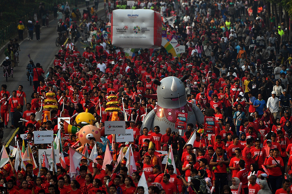 Kemeriahan Parade Asian Games 2018