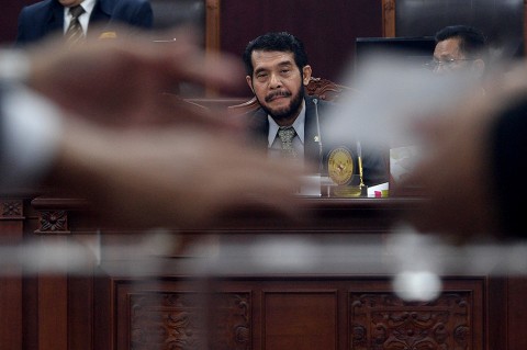 Ketua Mahkamah Konstitusi (MK) Anwar Usman. Foto: Antara/Sigid Kurniawan.