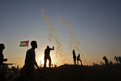 Warga Palestina memprotes peresmian Kedubes AS di Yerusalem