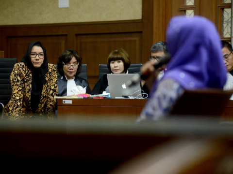 Terdakwa Bupati Kutai Kartanegara non aktif Rita Widyasari