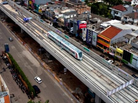 Progres LRT Jabodebek Baru 39 Persen