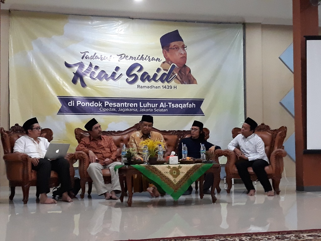 Diskusi Kiai Said dan Media di Pondok Pesantren Luhur Al-Tsaqafah, Jagakarsa. (Foto: Medcom.id/Marcheilla).