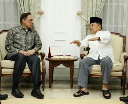 Wapres JK Terima Kunjungan Anwar Ibrahim