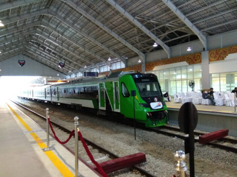 Kereta Bandara Minangkabau Ekspres. Foto: Medcom.id/Desi Angriani
