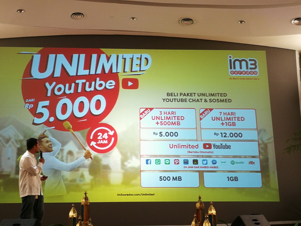 Indosat menyediakan paket data dengan harga murah serta askes aplikasi unlimited.