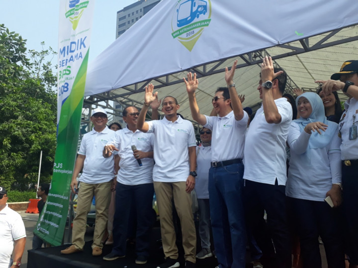 Sandiaga Lepas 10 Ribu Pemudik Gratis dari BPJS Ketenagakerjaan