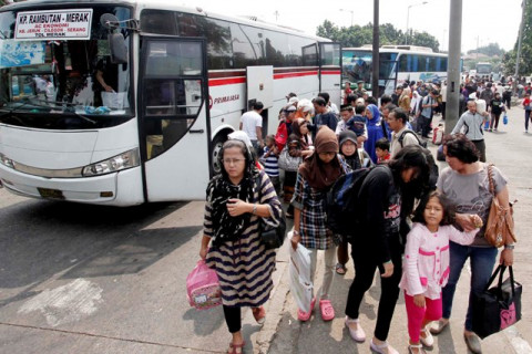Ilustrasi pemudik di Terminal Kampung Rambutan. Foto: MI/Angga.