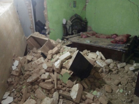 Rumah terdampak gempa di Sumenep. (BNPB)
