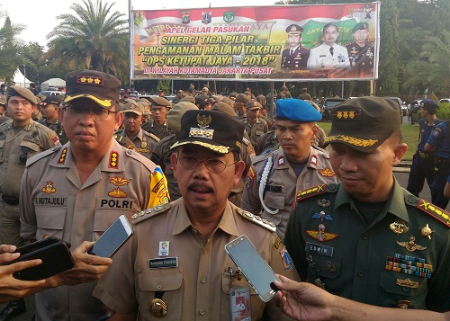 2.500 Personel Gabungan Jaga Malam Takbir di Jakarta Pusat