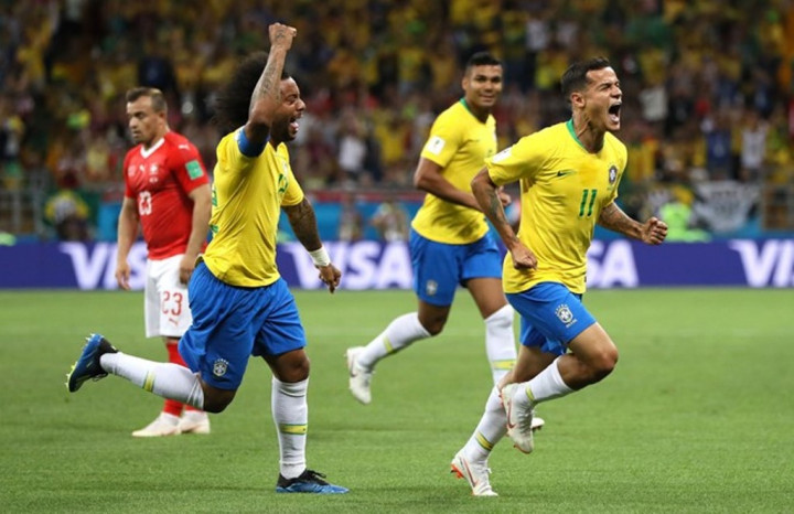 Coutinho Bawa Brasil Unggul atas Swiss di Paruh Pertama