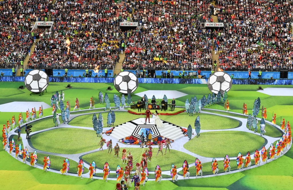 Suasana pembukaan Piala Dunia Rusia. (Foto: AFP)