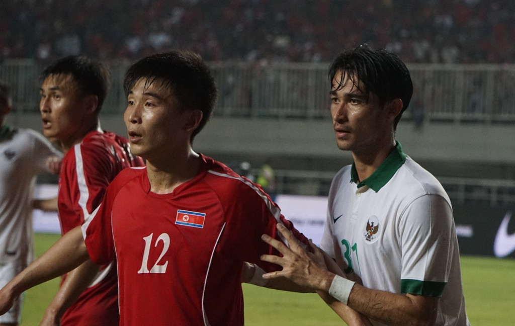 Gavin Kwan Adsit saat Timnas U-23 menghadapi Korut di ajang Anniversary Cup PSSI 2018 (Foto: medcom.id/Kautsar Halim)