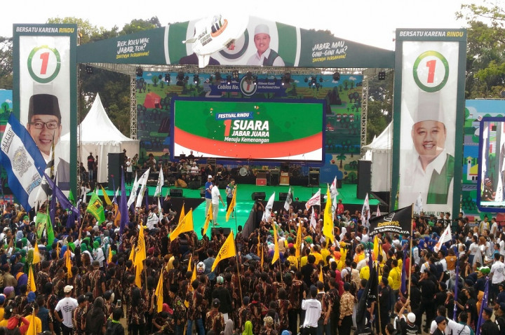 Pendukung Ingin Dengar Orasi Terakhir RK-Uu sebelum Pencoblosan