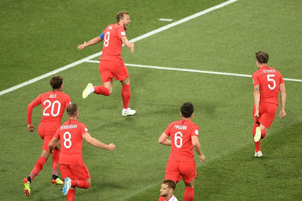Para pemain Timnas Inggris (AFP PHOTO / NICOLAS ASFOURI)