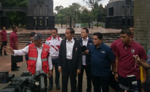 Presiden Jokowi saat di Gelora Bung Karno. Foto: Medcom.id/Achmad Zulfikar Fazli.