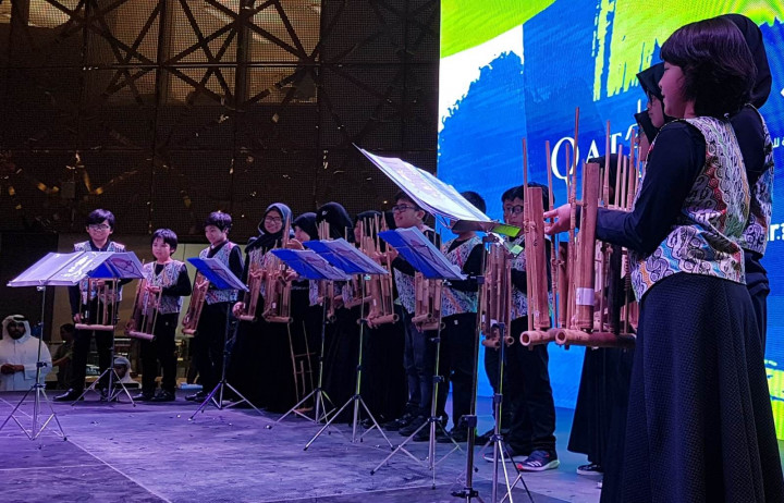 Alunan Musik Angklung Hadir di Festival Musim Panas Qatar