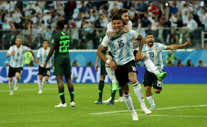 Dramatis, Marcos Rojo Bawa Argentina Lolos ke Babak 16 Besar