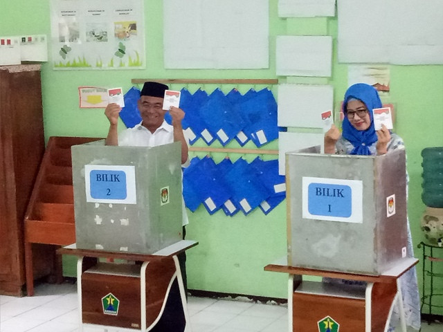 <i>Nyoblos</i> di Malang, Mendikbud Kesulitan Jatuhkan Pilihan