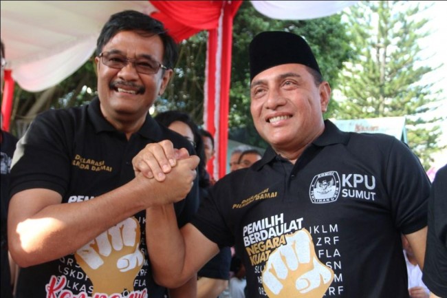 Hitung Cepat Sementara, Djarot Keok di Sumut