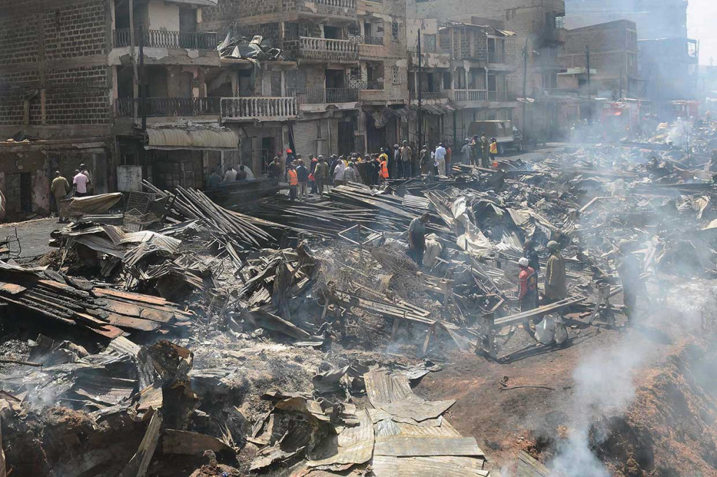 Kebakaran di Pasar Kenya Tewaskan 15 Orang