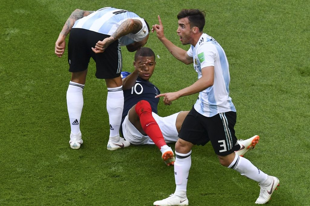 Kylan Mbappe pemain yang paling merepotkan barisan pertahanan Argentina (Foto: AFP/ SAEED KHAN)
