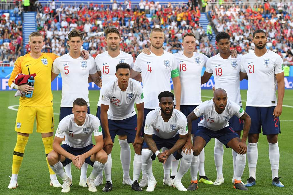 Skuat timnas Inggris. (Foto: AFP PHOTO / Patrick HERTZOG)