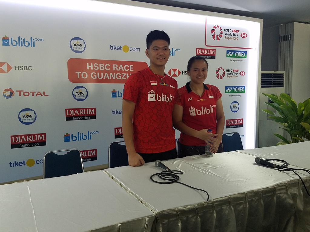 Ganda campuran Indonesia Praveen Jordan/Melati Daeva Oktavianti. (Foto: medcom.id/Krisna Octavianus)
