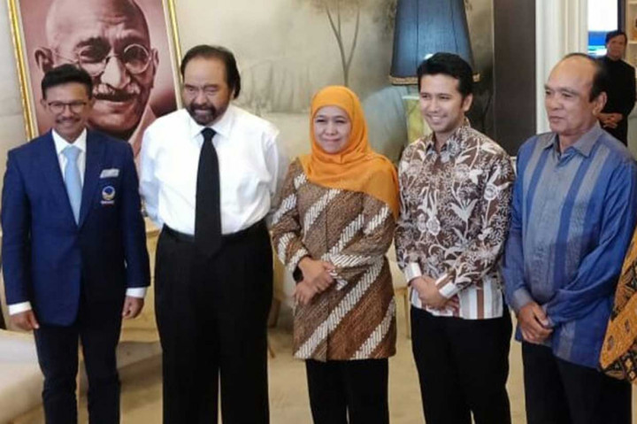 Khofifah-Emil Temui Ketua Umum NasDem