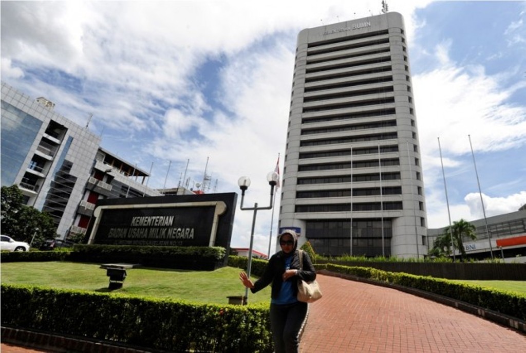 Gedung Kementerian BUMN (ANTARA FOTO/Wahyu Putro A)