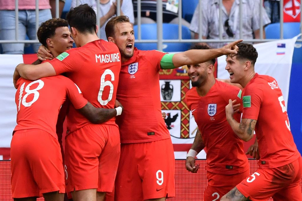 Skuat Timnas Inggris. (Foto: AFP/Fabrice Coffrini)