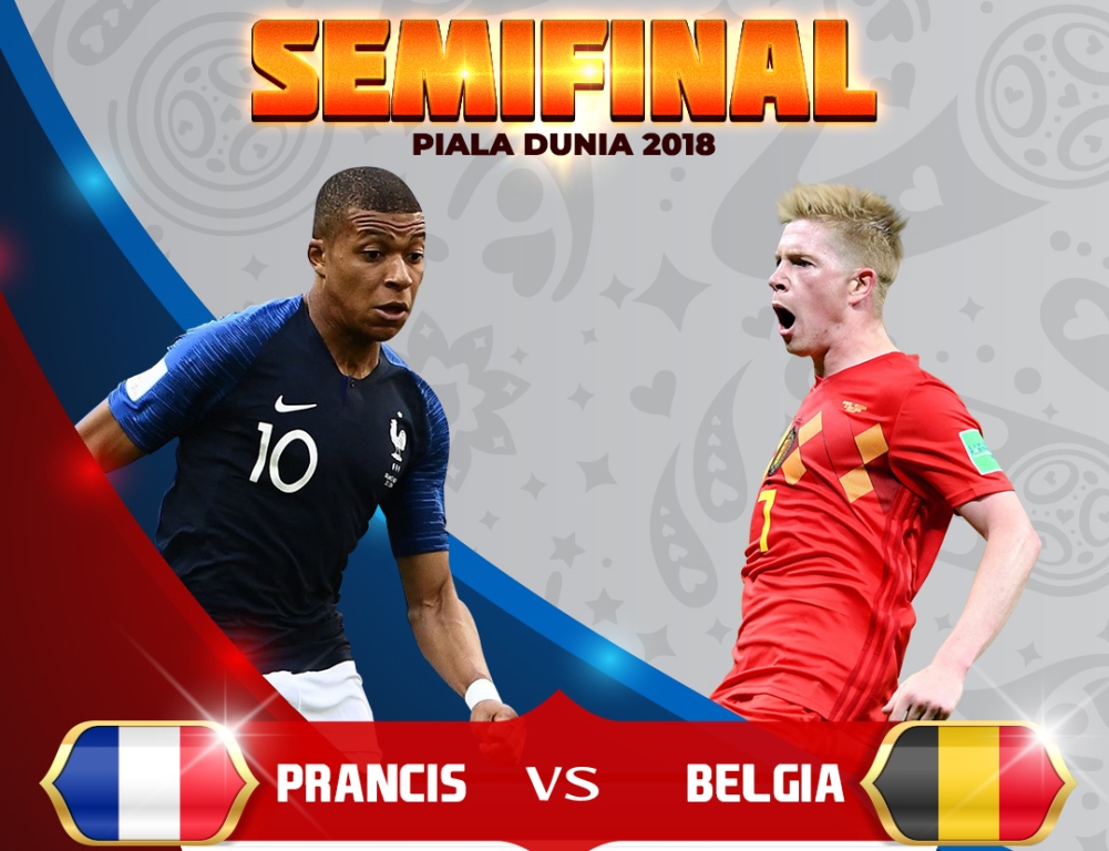 Ilustrasi Prancis vs Belgia (Foto: M. Rizal/Medcom.id)