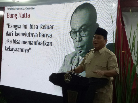 Ketum Gerindra Prabowo Subianto di kediaman Ketum PAN Zulkifli