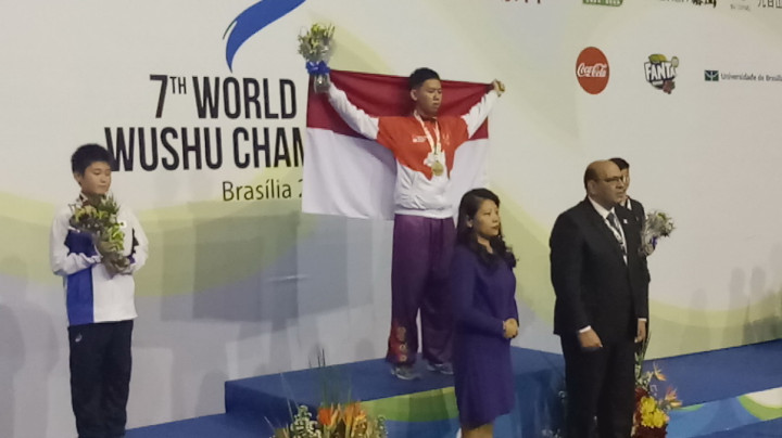 Tim Wushu Indonesia Persembahkan Emas di Kejuaraan Dunia Junior