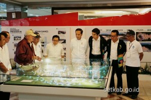 Jokowi Tinjau <i>Venue</i> Asian Games di Jakabaring