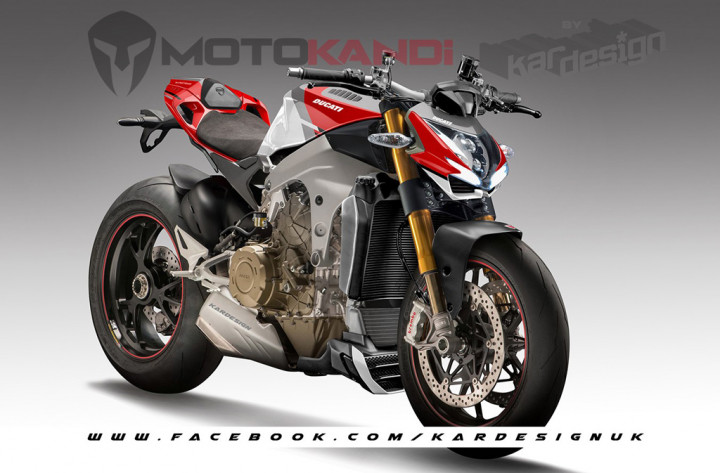 Naked Bike Ducati Bakal Pakai Mesin V4 ?