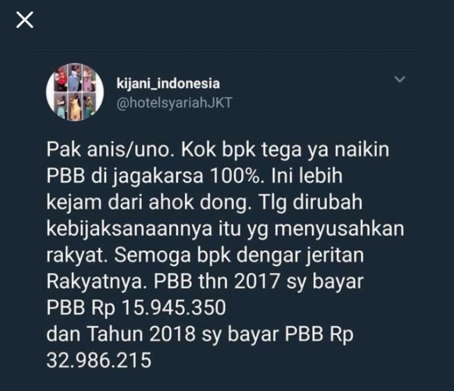 Pemprov DKI Sebut Penyebar NJOP Naik Akun Fiktif