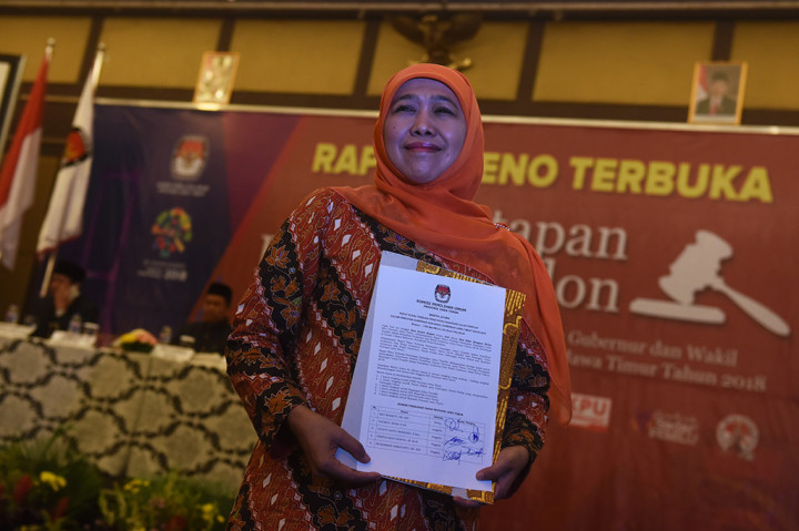 Khofifah-Emil Resmi Ditetapkan sebagai Pasangan Terpilih