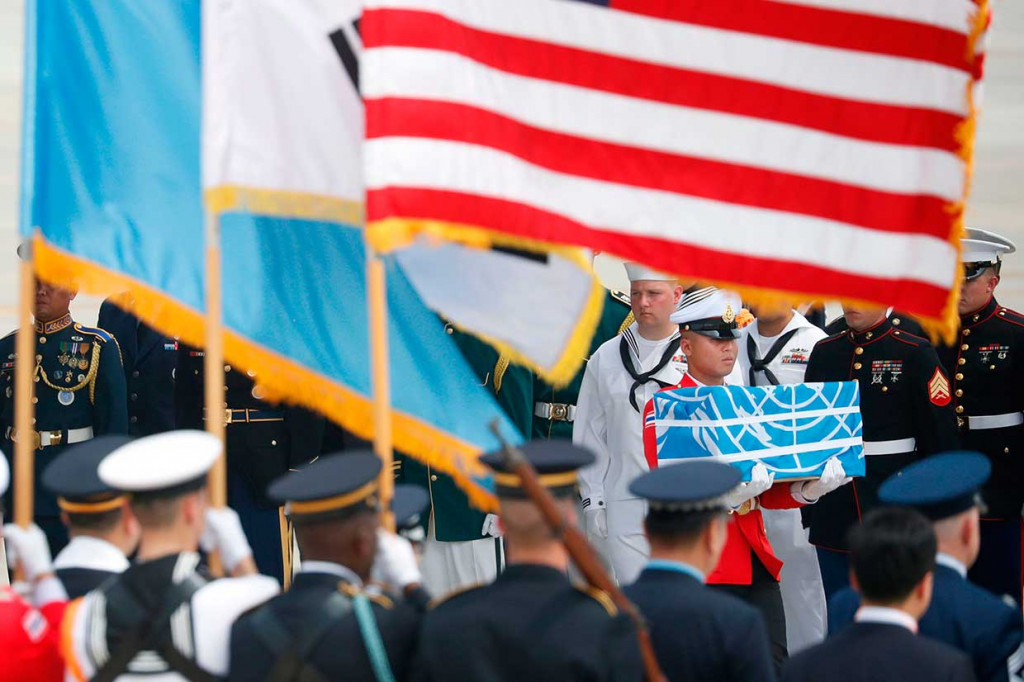 Jenazah Tentara AS Korban Perang Korea Dipulangkan