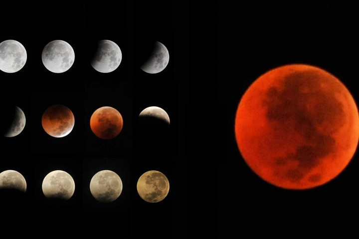 Antusias Warga Saksikan Gerhana Bulan Total