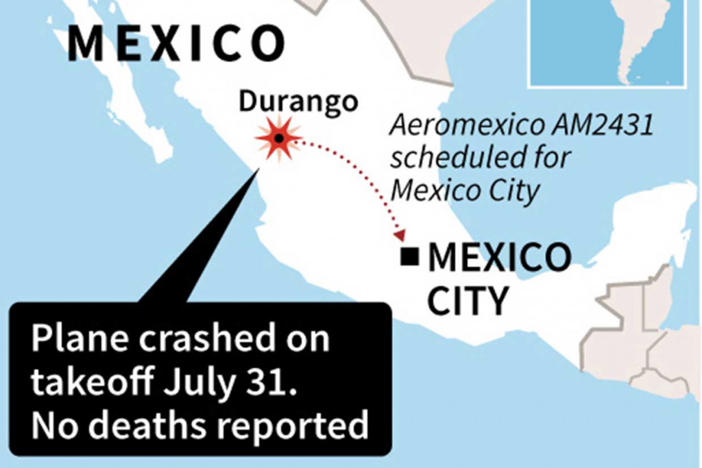 Pesawat Aeromexico Jatuh, Tak Ada Korban Tewas