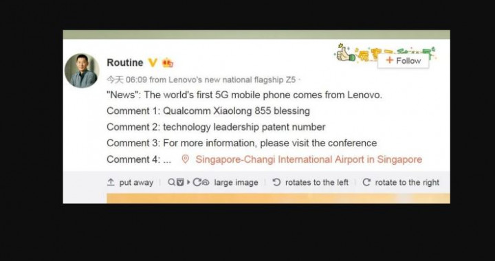 Lenovo Berambisi Rilis Ponsel 5G Pertama di Dunia?